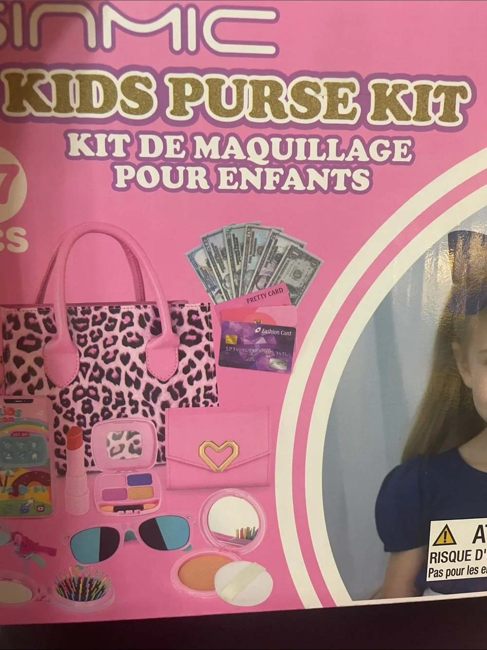 Pink Leopard Kids Purse 👛 w strap and accessories see box for full list NWT